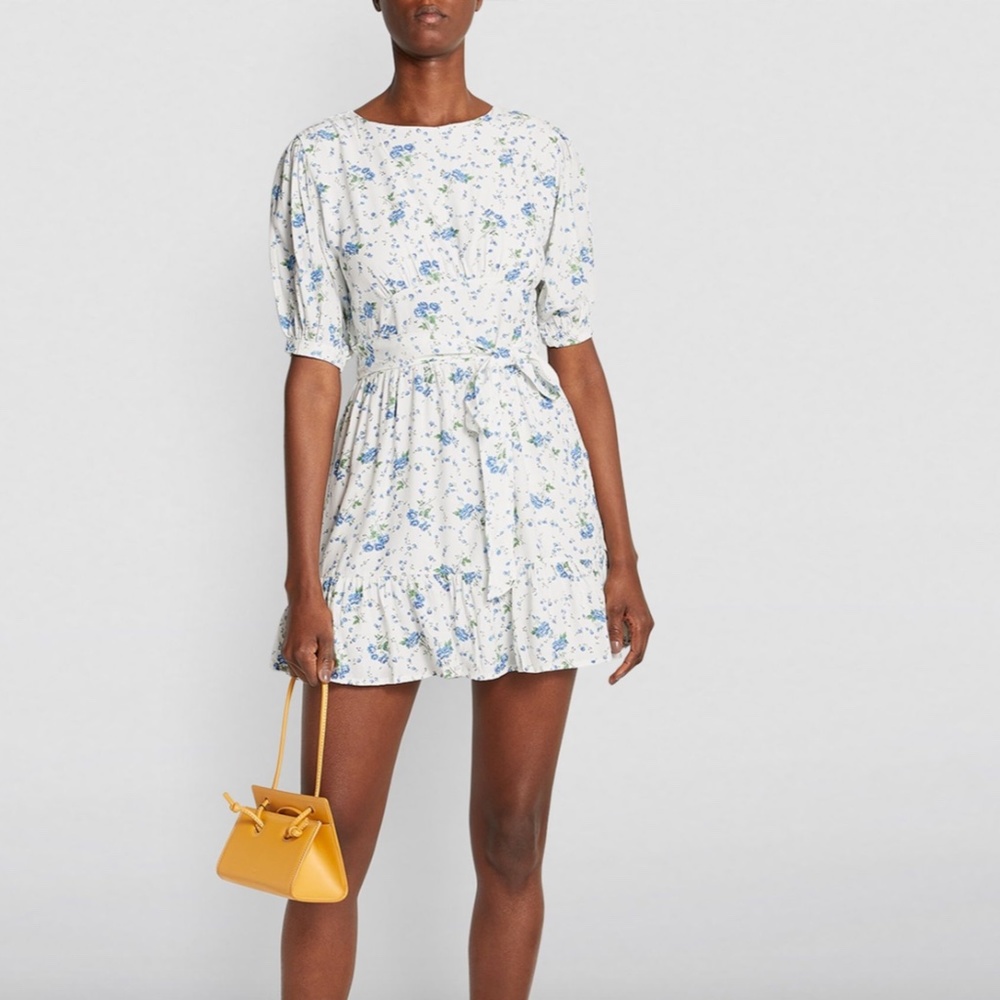 NWT $175 FAITHFULL THE BRAND Floral Desmond Mini Dress in size XS!